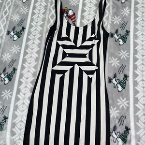 Black & White Striped Bodycon Dress